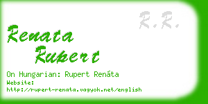 renata rupert business card